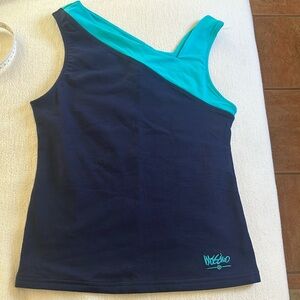 Women long jogging pants and matching top size S/M blue/ turquoise